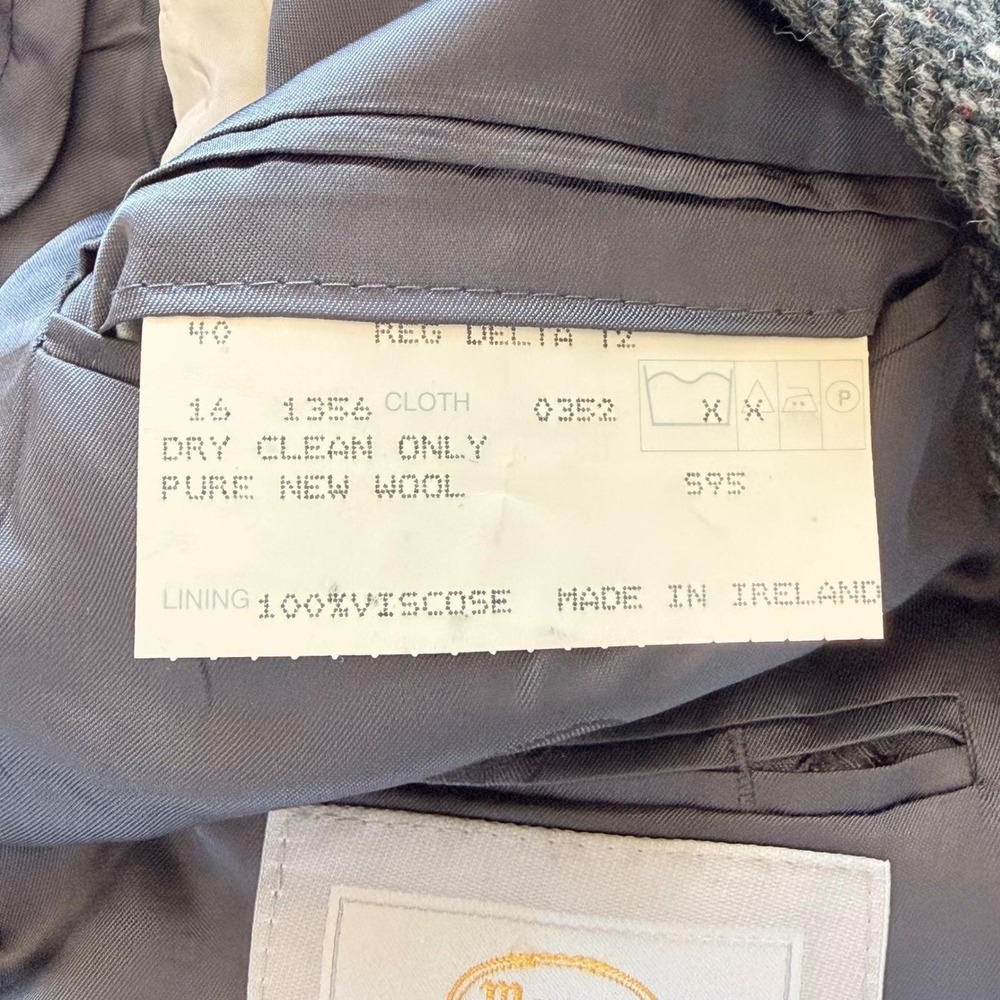Vintage Magee Donegal Tweed Sport Coat 40R Handwoven Ireland Double Vent 1970's - Picture 7 of 14